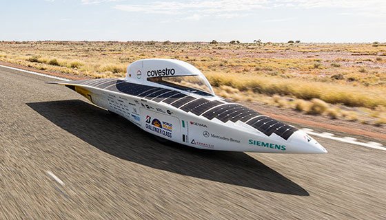 Automotive logistics solution for solar-powered car